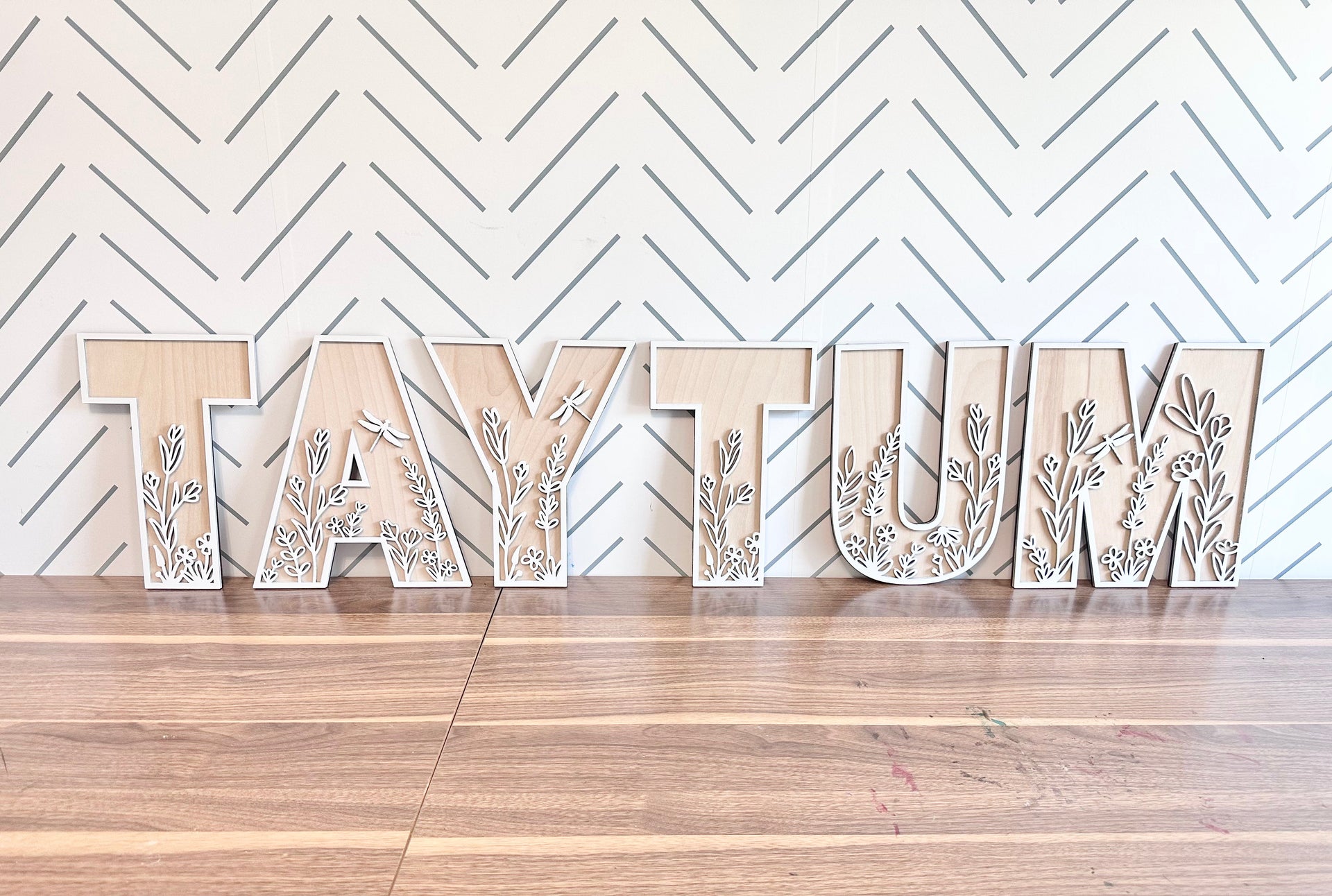 Wildflower Alphabet Lettering - ONE letter