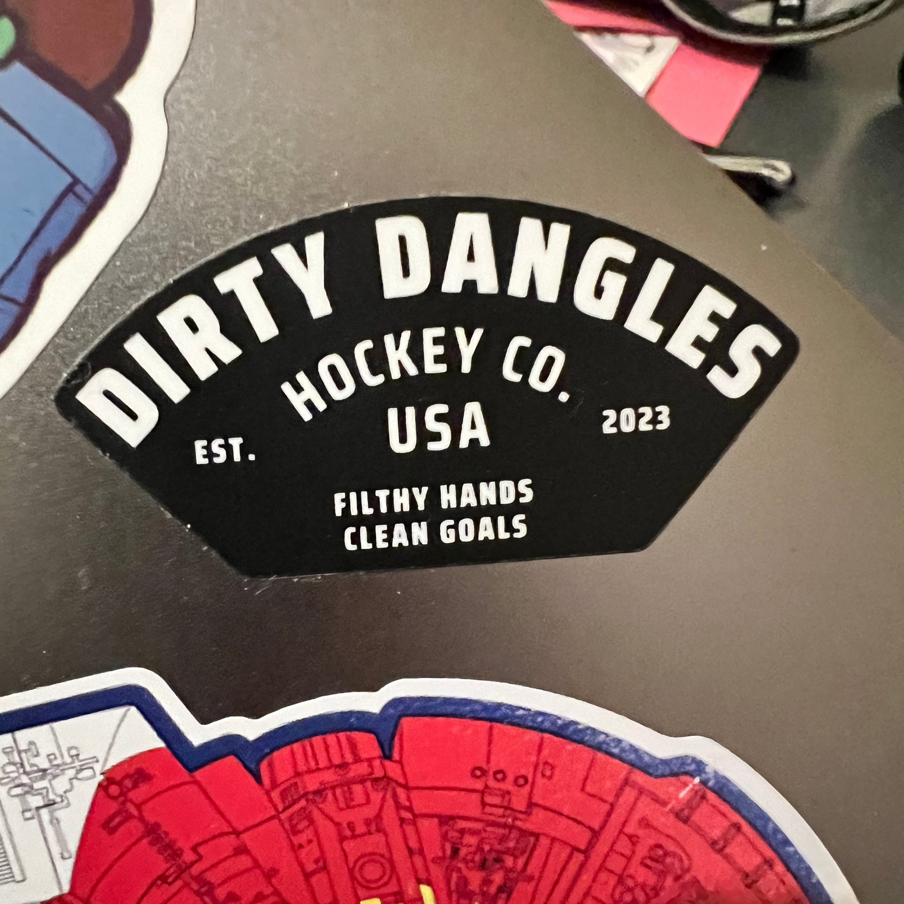 Dirty Dangles Hockey Stickers - 8 Pack