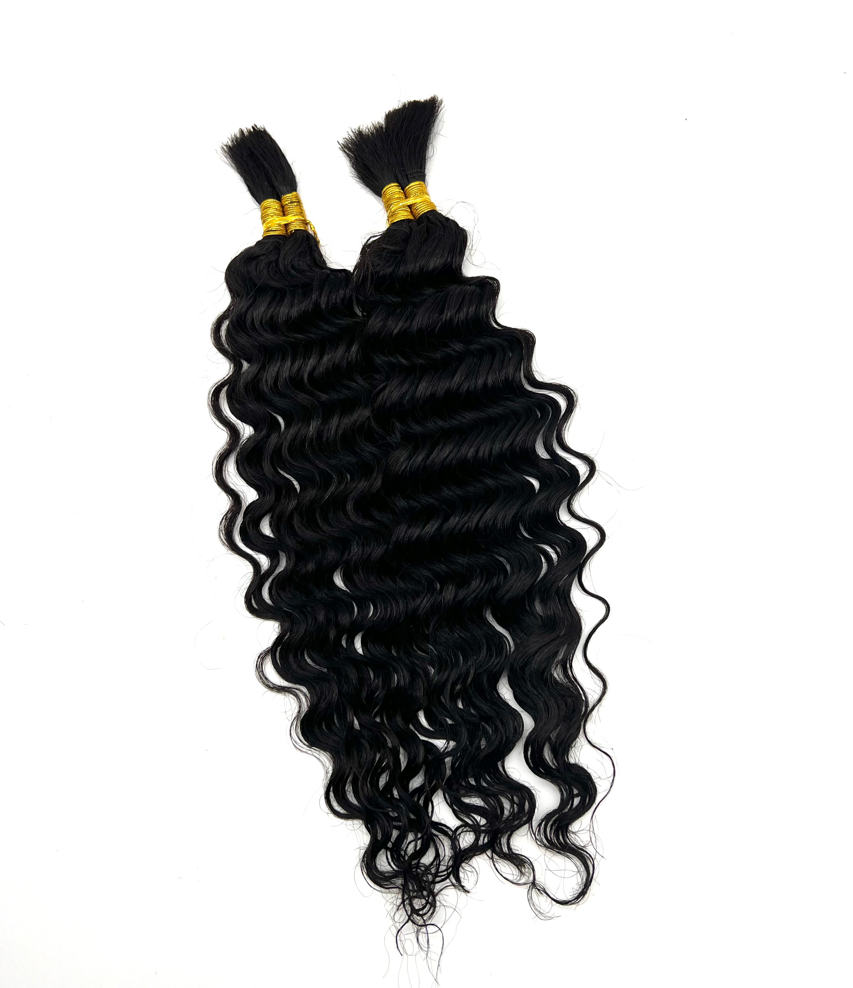 18-Inch Deep Bulk Human Hair Extensions for Natural Styling