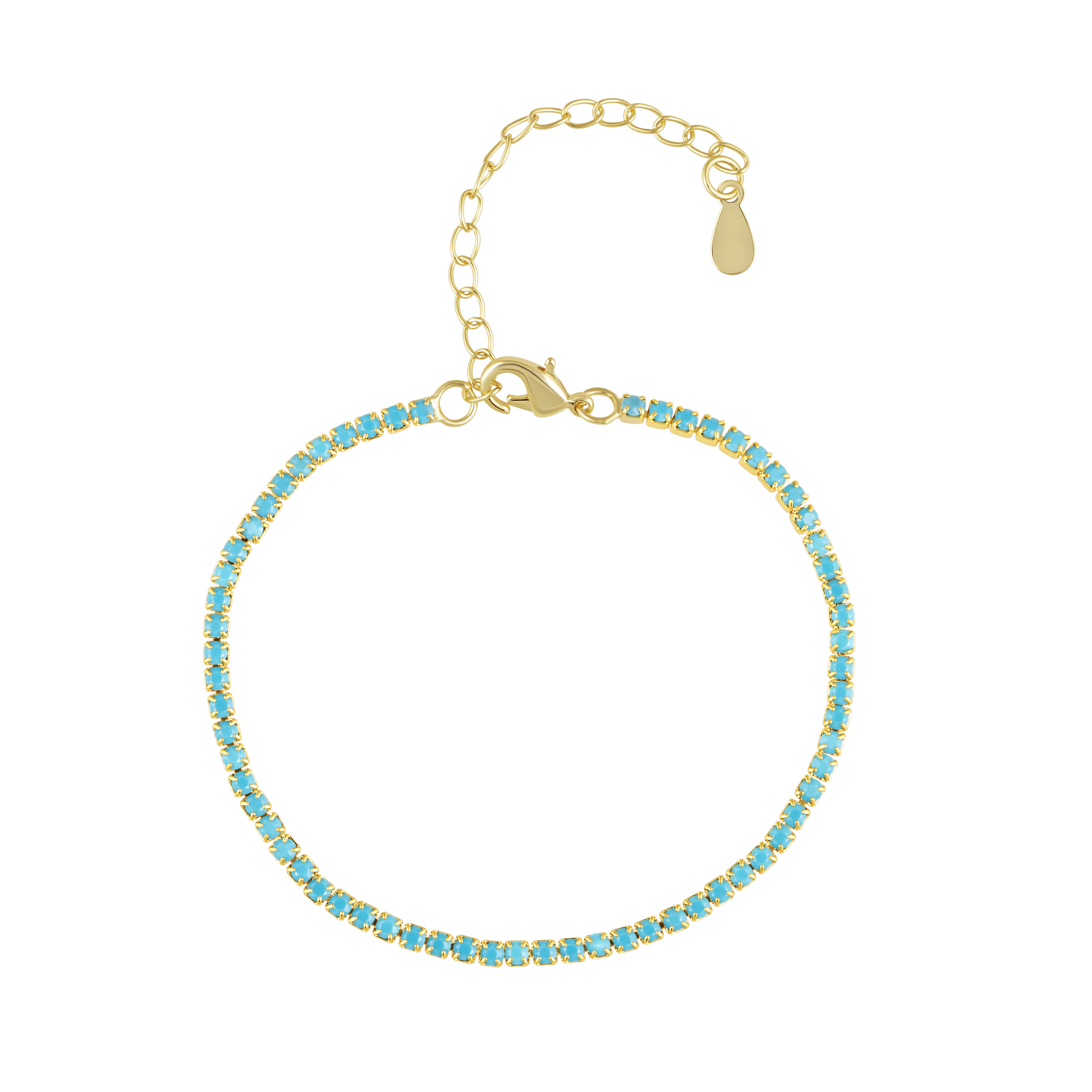 Chloe Tennis Bracelet Turquoise