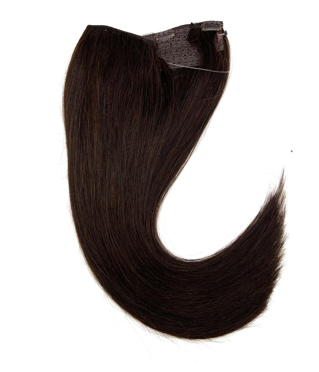 18" Silky Straight Halo Hair Extension with Clip