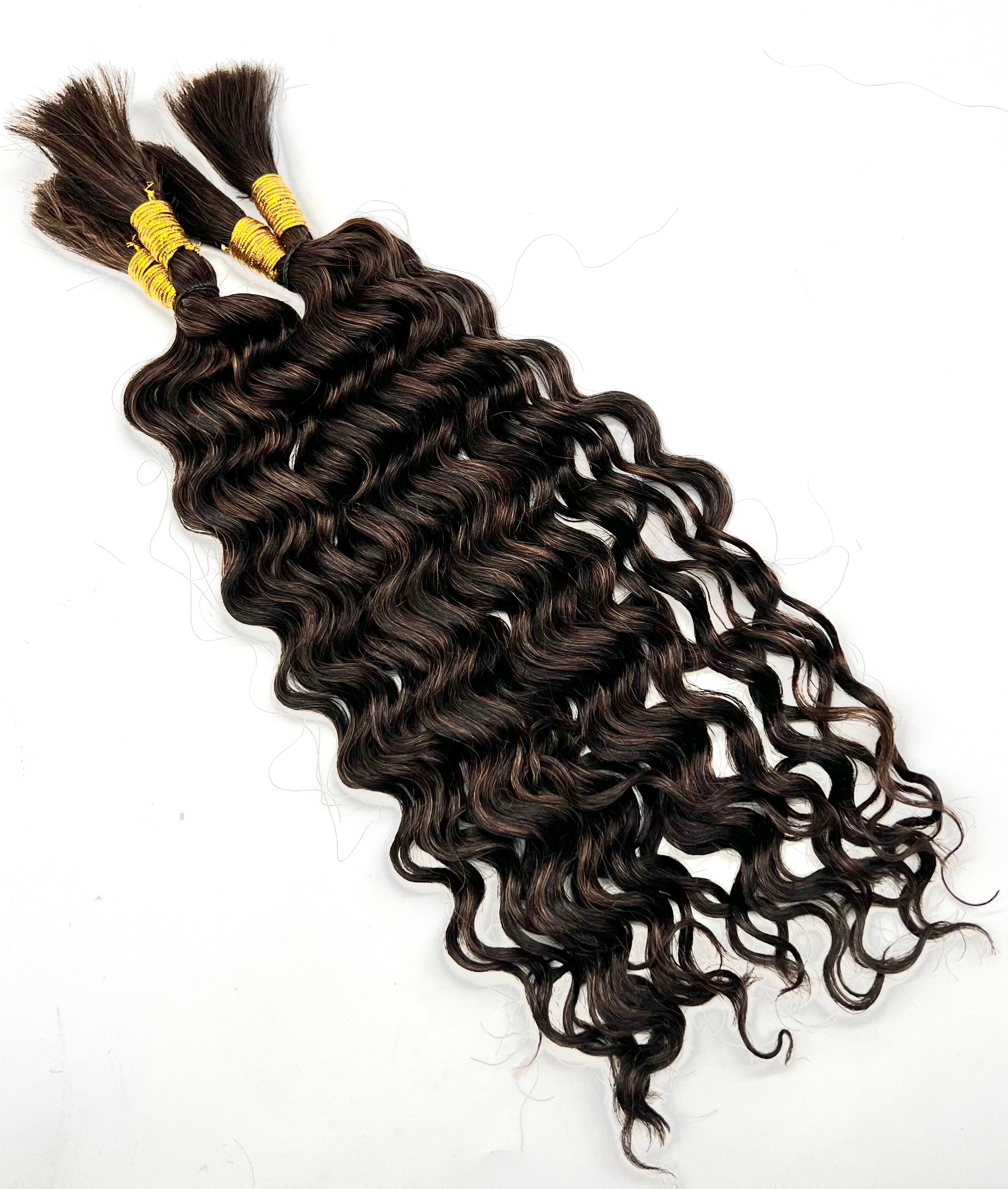 18-Inch Deep Bulk Human Hair Extensions for Natural Styling
