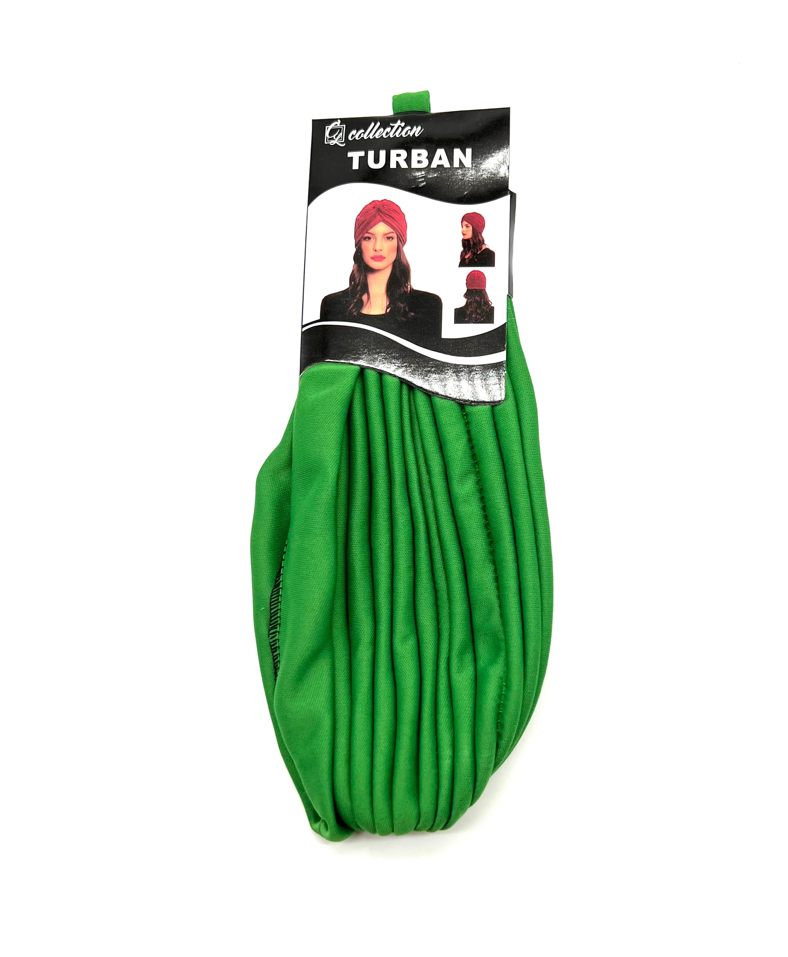 Elegant Black Turban Headwrap – Minimalist Stretchy Polyester Hat