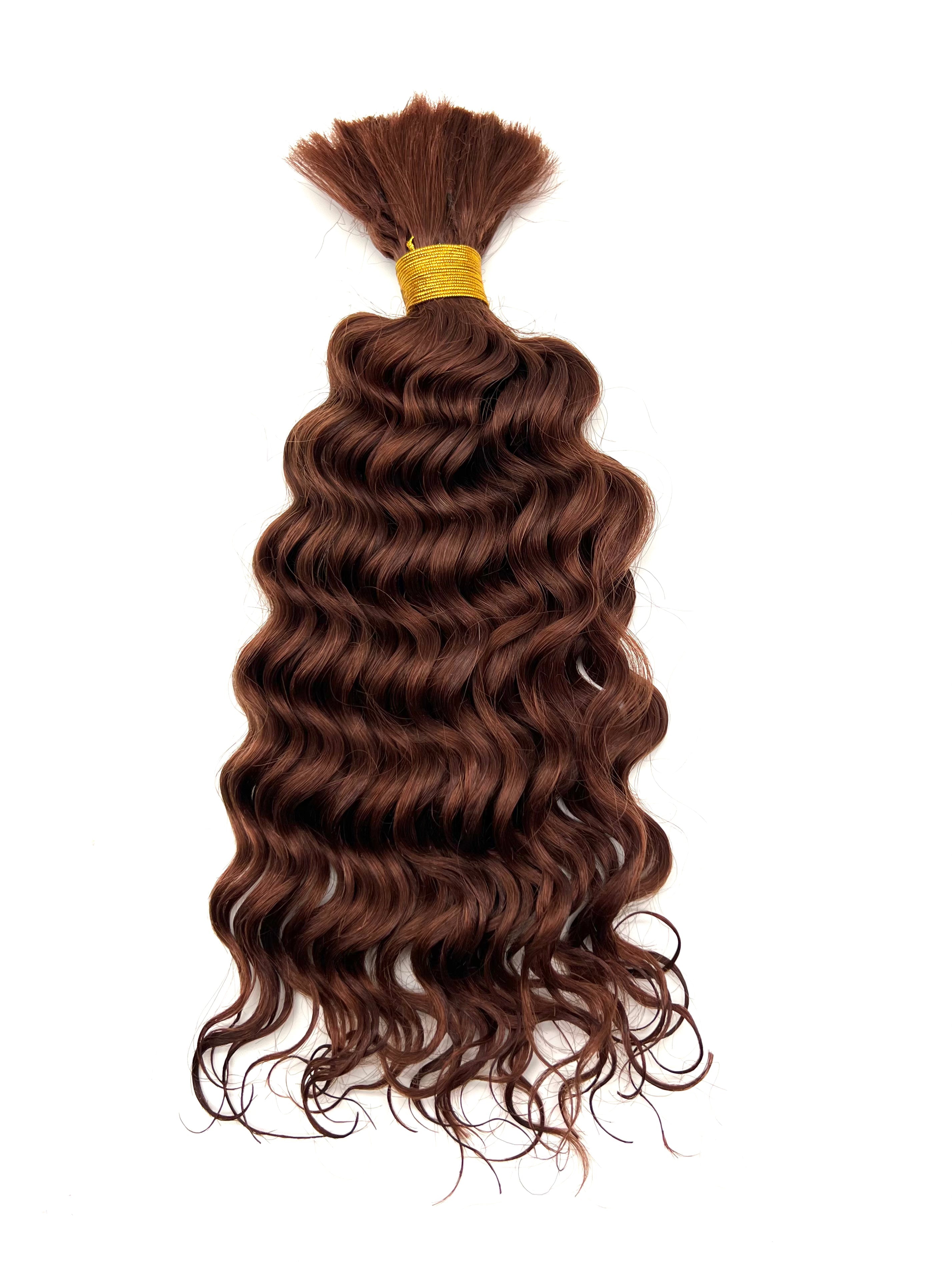 14'' Deep Bulk Human Hair Extensions for Voluminous Styles