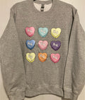 KC Candy Hearts Crew Sweatshirt