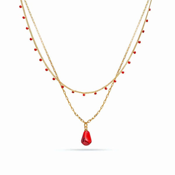 Seed of Life Necklace Set – Pomegranate Seed