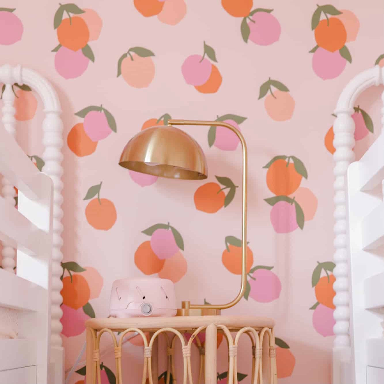 Millions of Peaches Whimsical Floral Removable Wallpaper