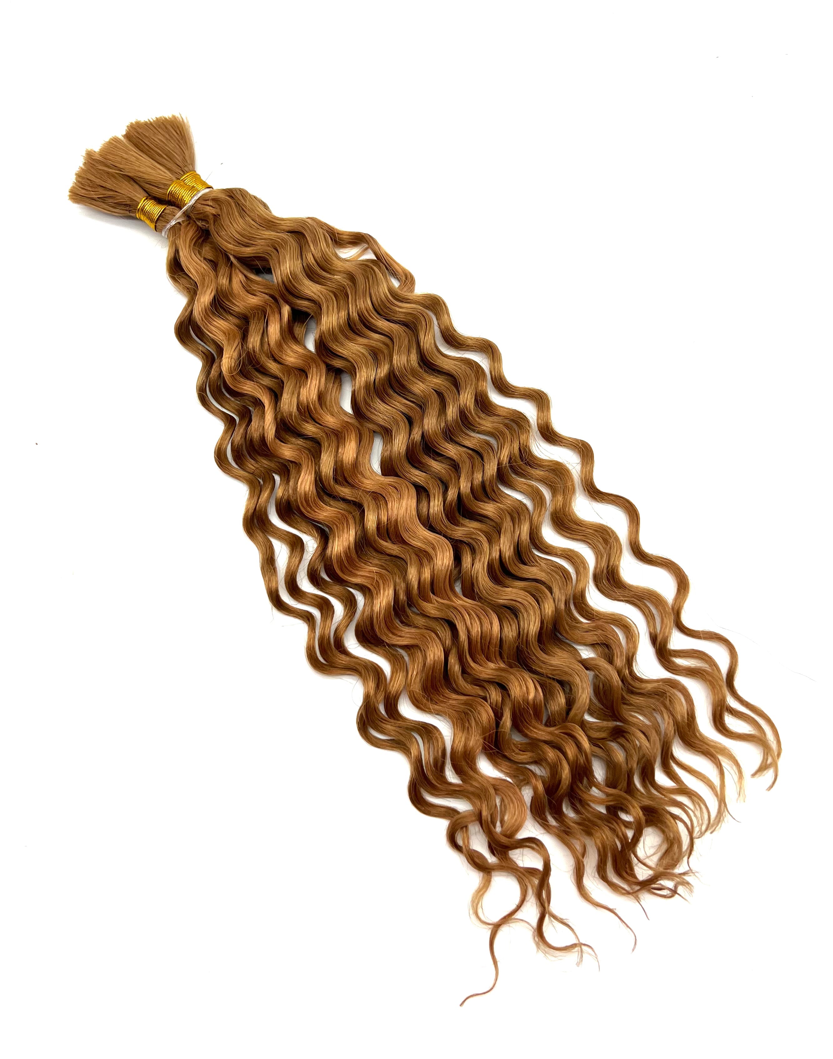 18-Inch Deep Bulk Human Hair Extensions for Natural Styling