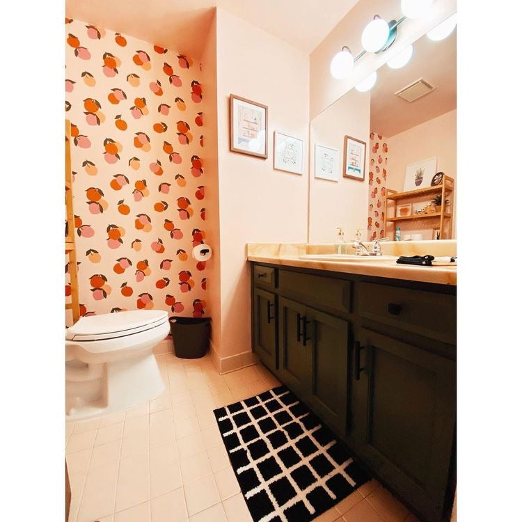 Millions of Peaches Whimsical Floral Removable Wallpaper