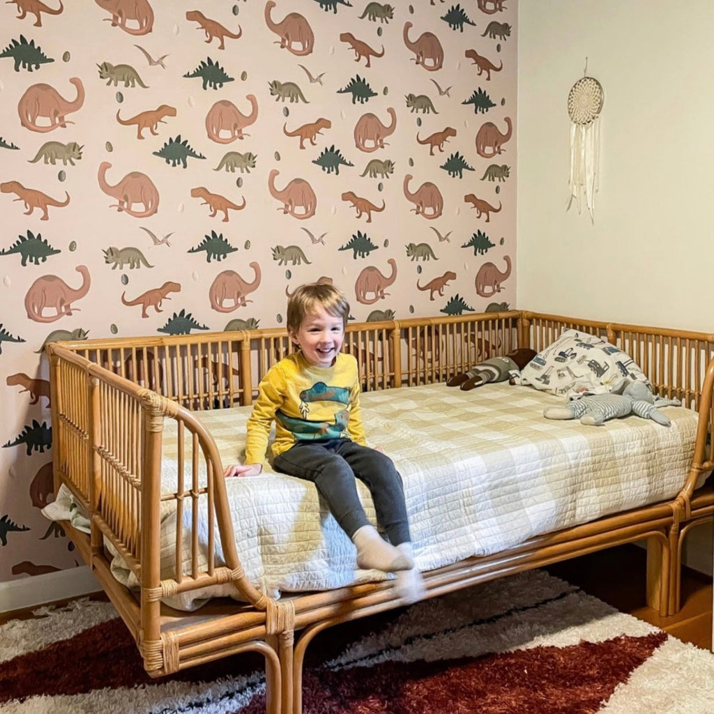 Tyran Animal Print Peel and Stick Wallpaper in Beige and Sage