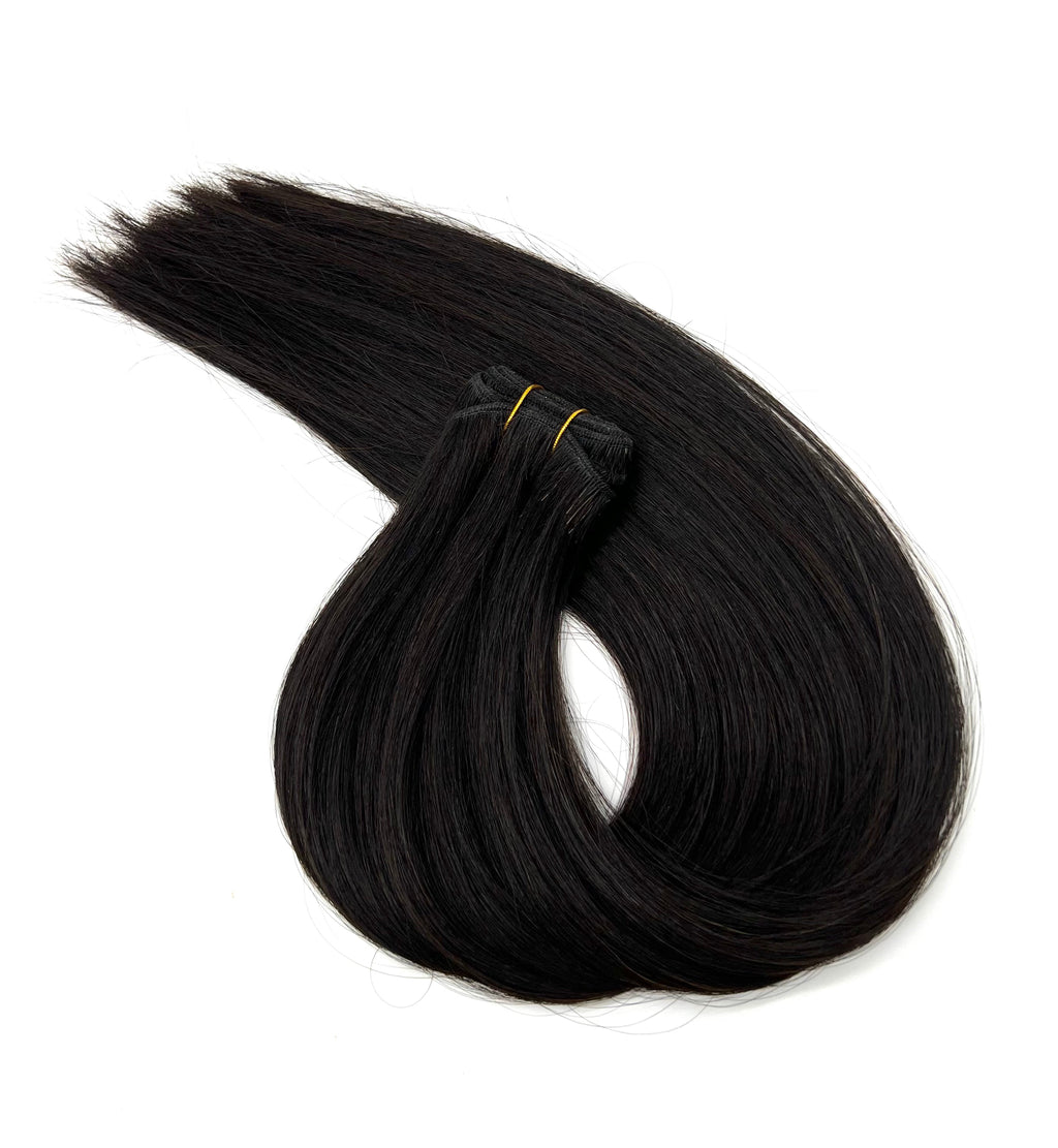 18" Silky Straight Siberian Remy Human Hair Weft Extensions