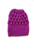 Crochet Slouch Hat | Lollipop Purple Slouchy  Beanie