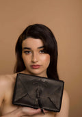 Women's Genuine Leather Clutch with Lovebirds