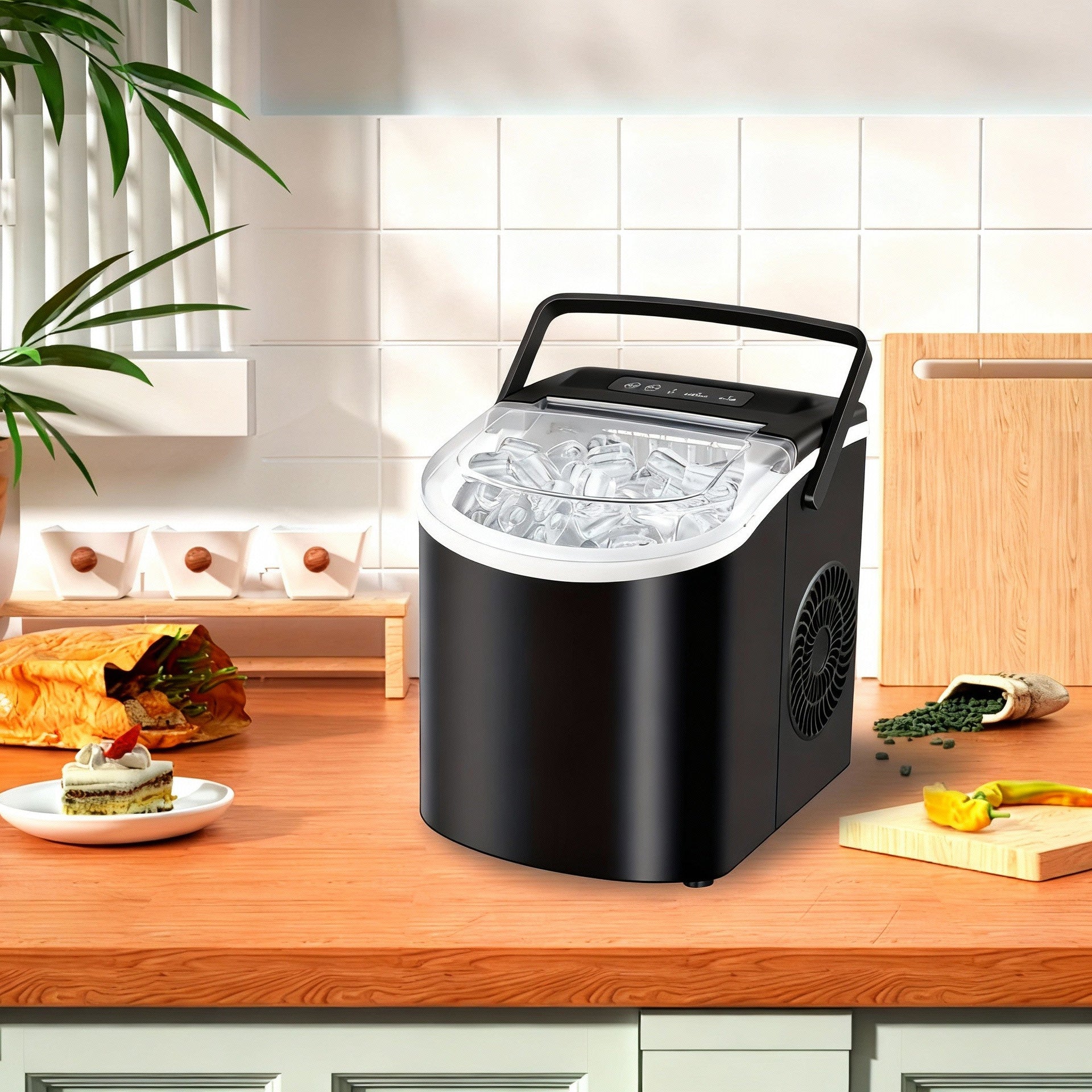 Portable Countertop Ice Maker Machine with Dual Ice Sizes