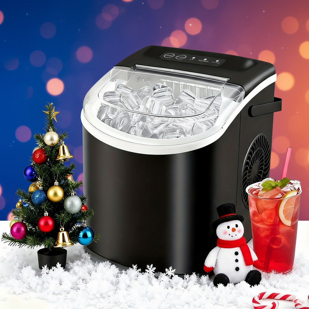 Portable Countertop Ice Maker Machine with Dual Ice Sizes