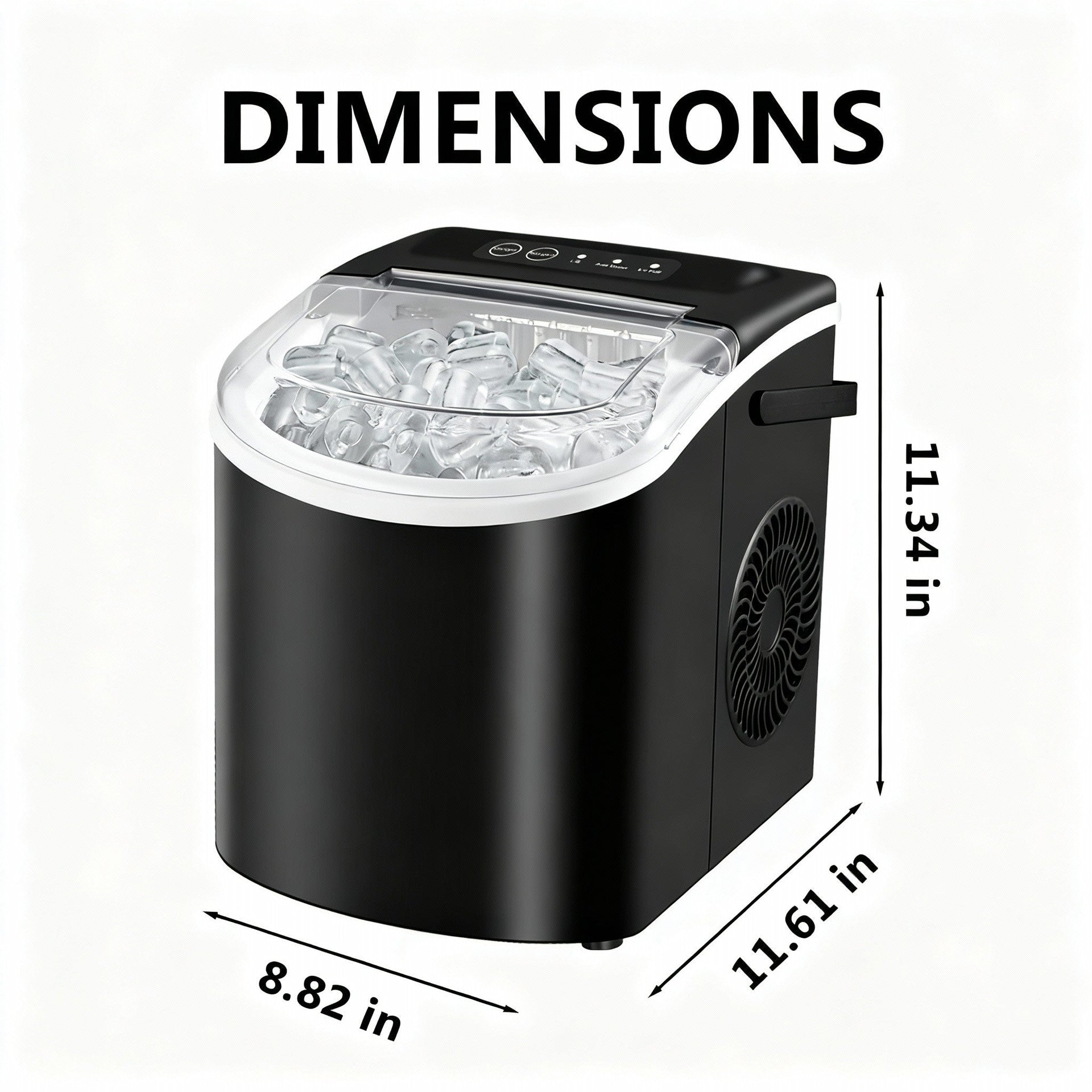 Portable Countertop Ice Maker Machine with Dual Ice Sizes