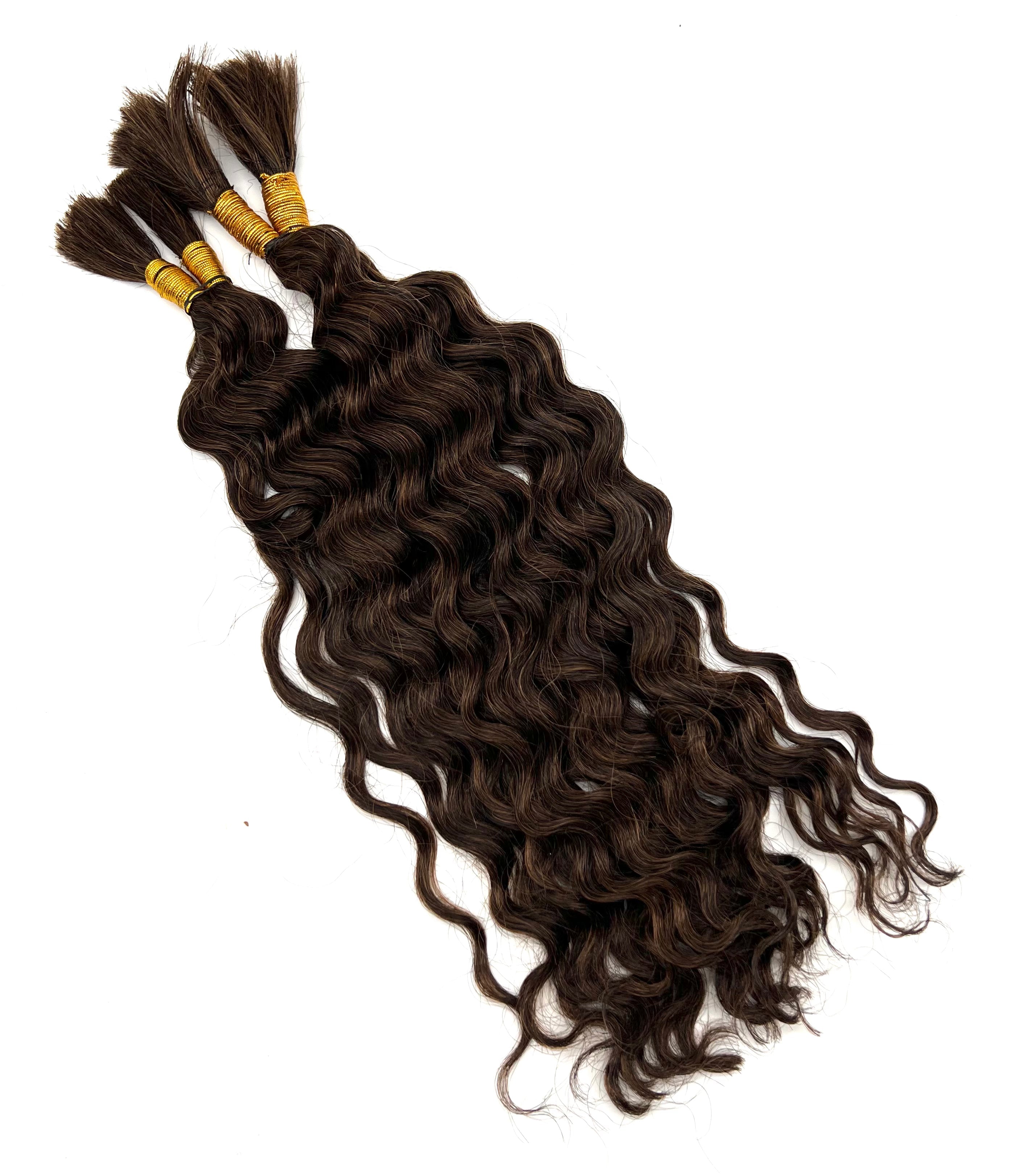 18-Inch Deep Bulk Human Hair Extensions for Natural Styling