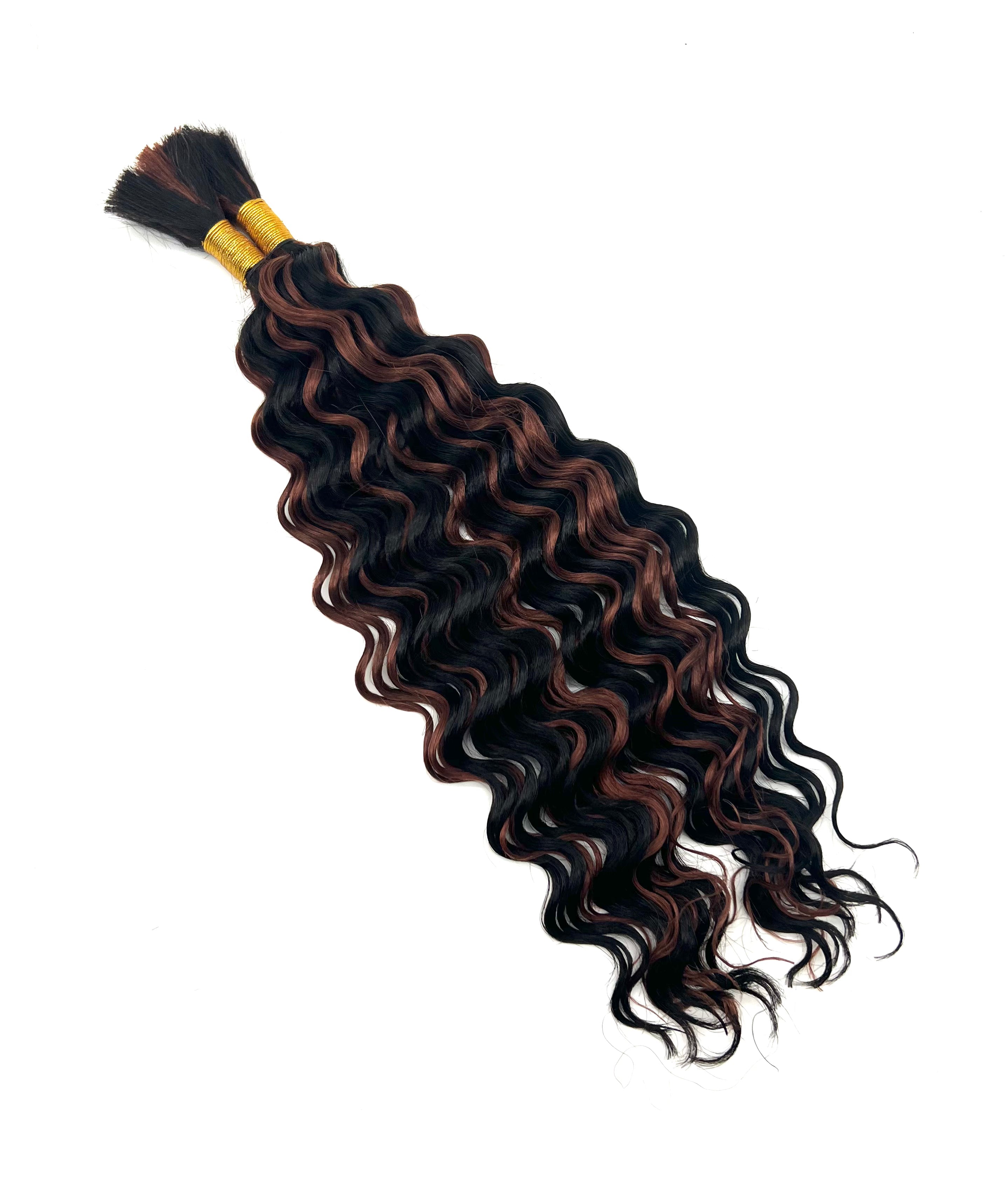 18-Inch Deep Bulk Human Hair Extensions for Natural Styling