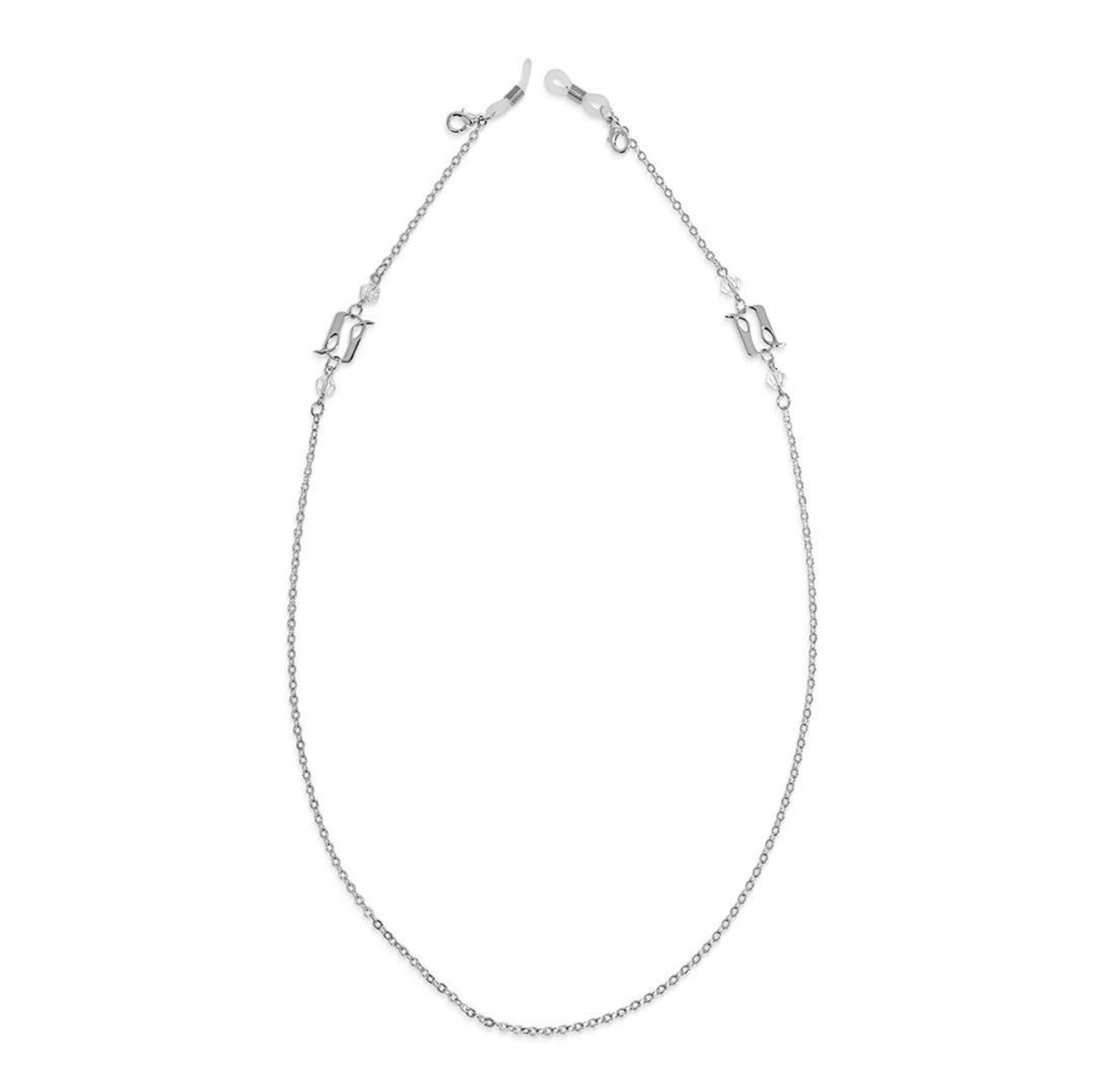Beginning Letter A Silver EyeGlass-Mask chain