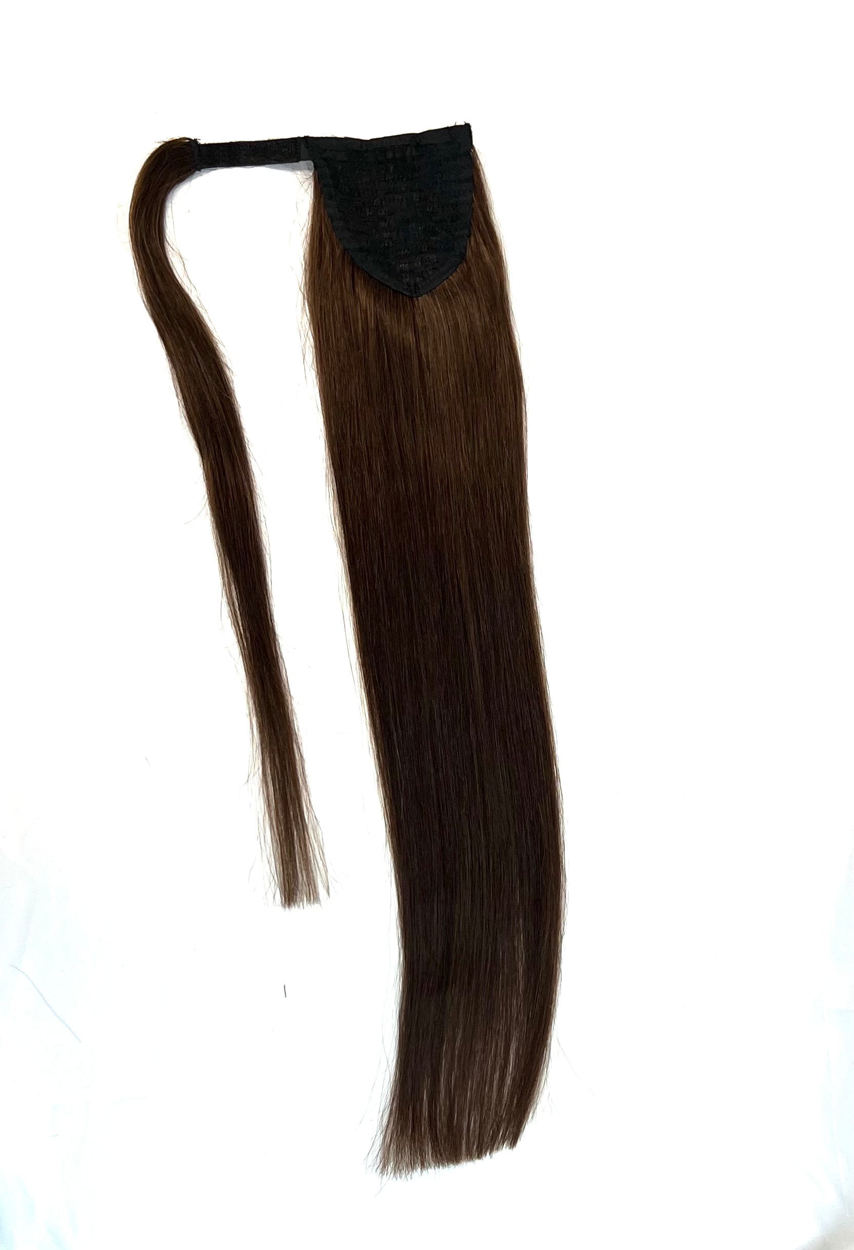 24" Silky Straight Human Hair Wrap-Around Ponytail Extension