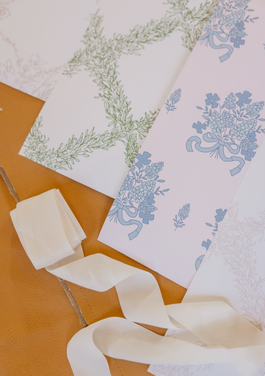 Freya Floral Removable Wallpaper in Pink and Blue