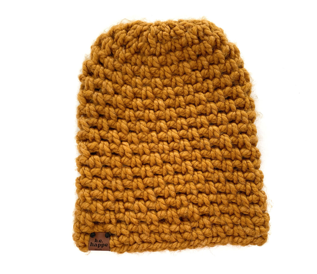 Crochet Simple Slouch Hat | Butterscotch Beanie