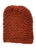 Crochet Simple Slouch Hat | Spice Orange Beanie