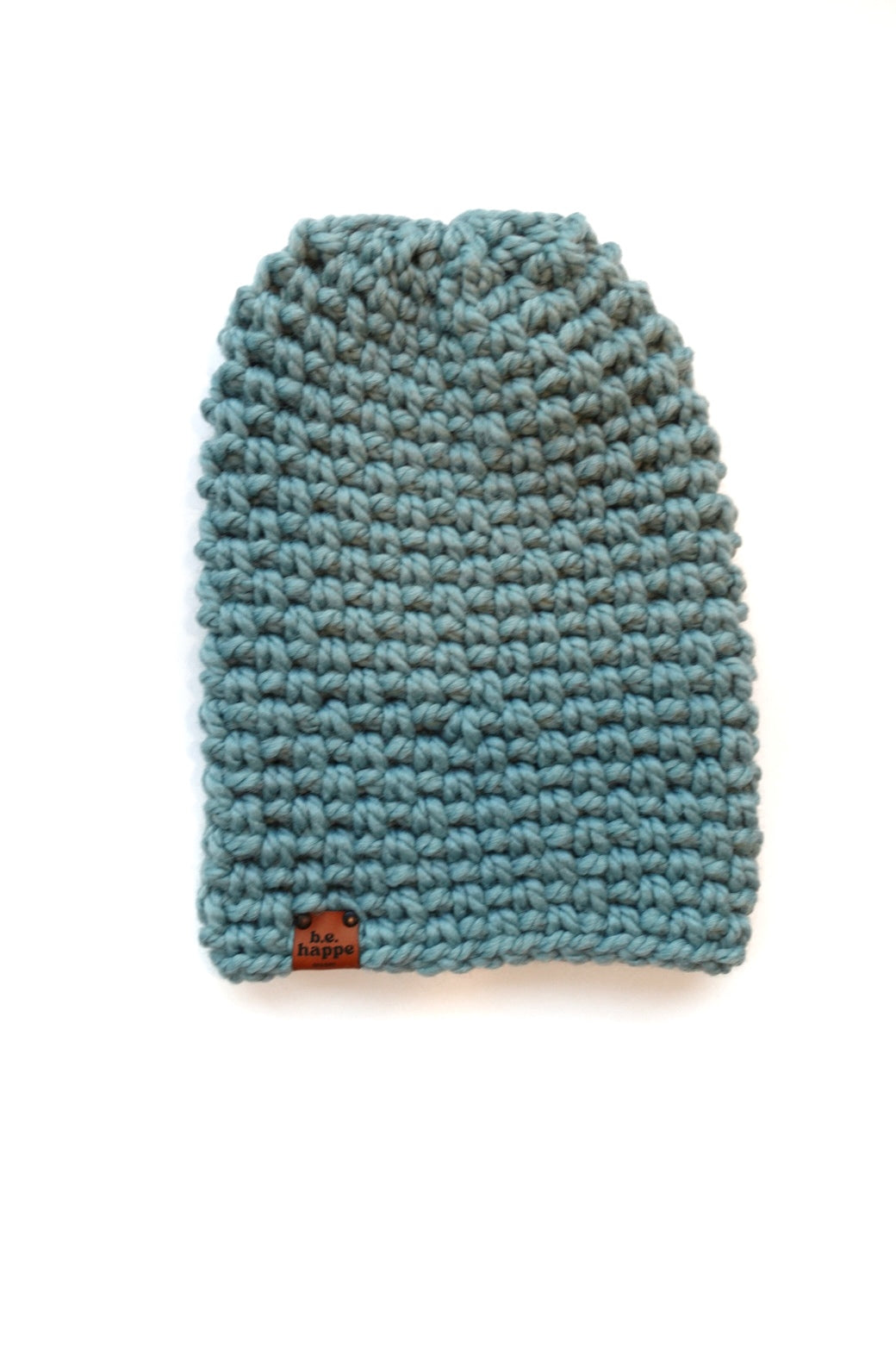 Crochet Simple Slouch Hat | Succulent Blue Beanie