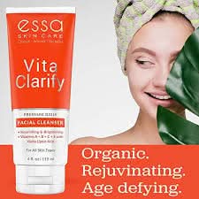 Organic Vitamin C Facial Cleanser - Brightening Face Wash for All Skin