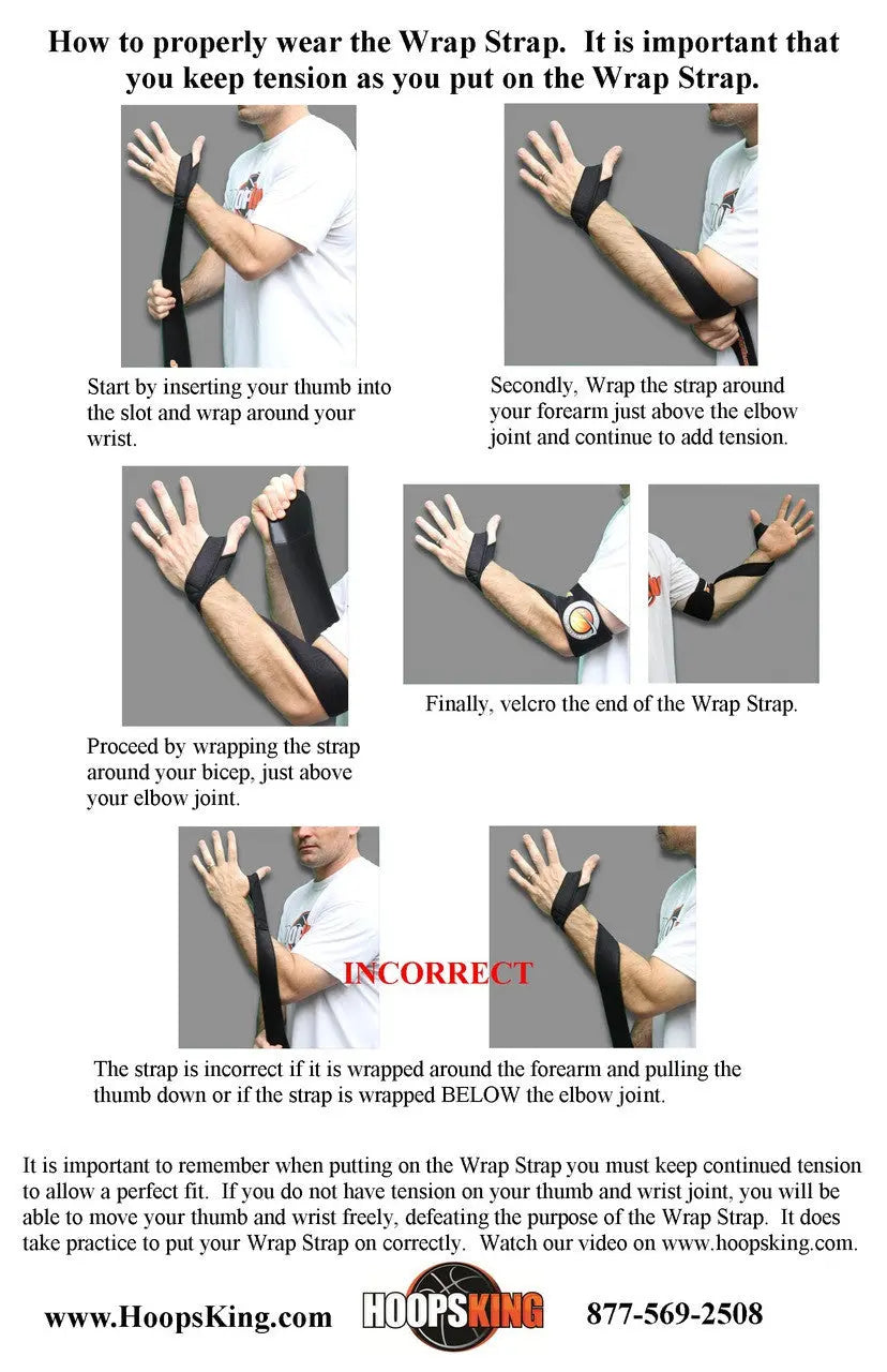 Wrap Strap Off Hand Basketball Shooting Aid Training Tool