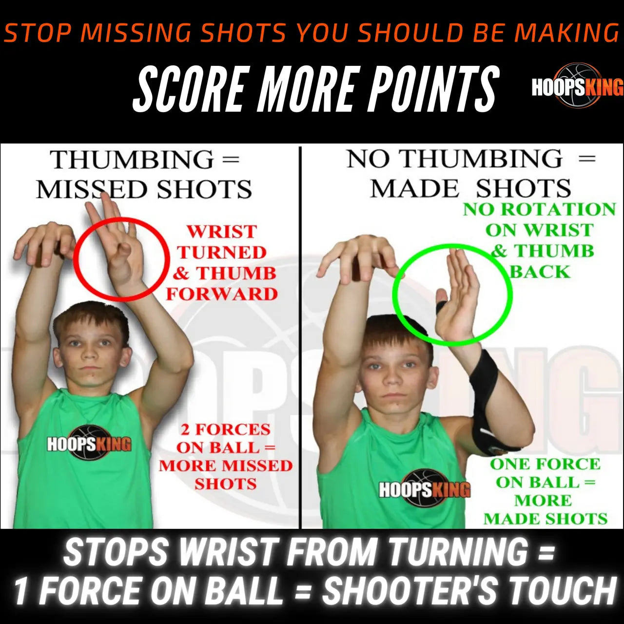 Wrap Strap Off Hand Basketball Shooting Aid Training Tool