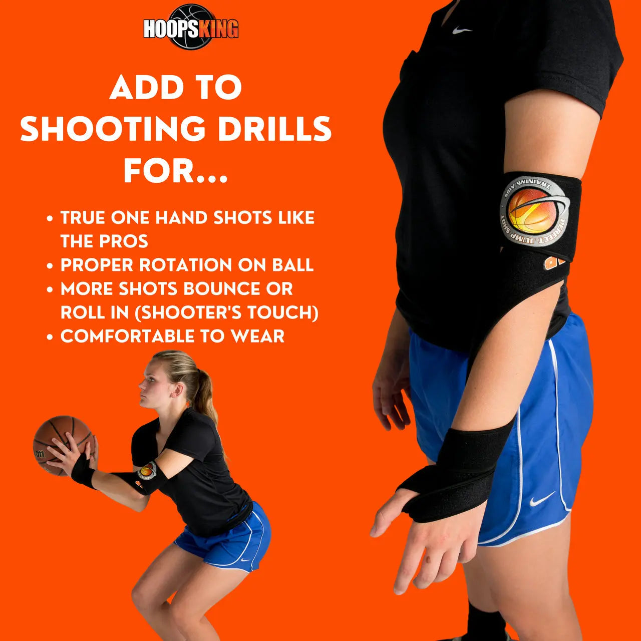 Wrap Strap Off Hand Basketball Shooting Aid Training Tool