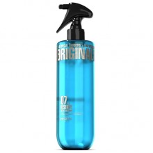 Immortal NYC Reserve 07 Eau De Cologne in a vibrant translucent electric blue bottle with black hardware