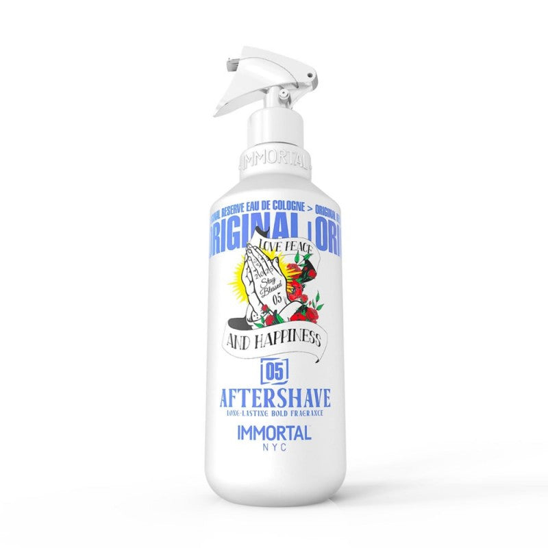Immortal NYC Stay Blessed 05 Aftershave Cologne 16.9oz, a bold and modern men's fragrance in colorful packaging.