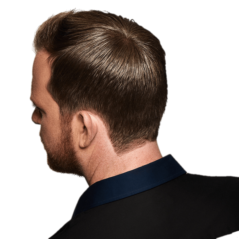In Full Effect Men’s Hair Integration Piece, Natural Grey/Brown