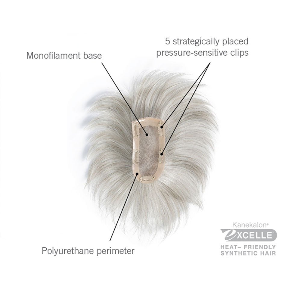 In Full Effect Men’s Hair Integration Piece, Natural Grey/Brown