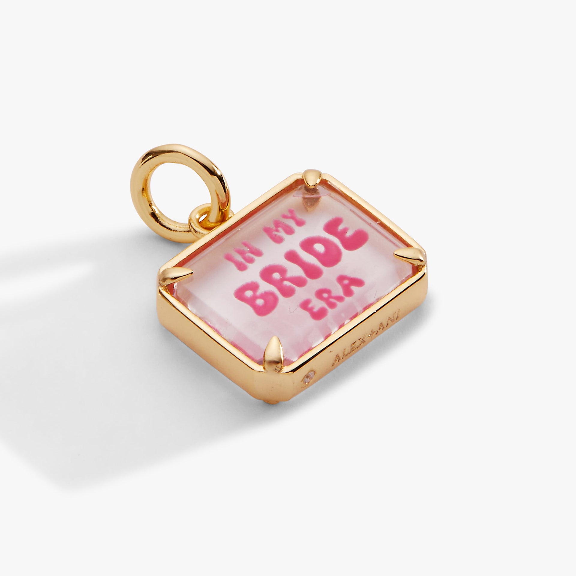 In My Bride Era Gold Rectangle Charm - Modern Bridal Jewelry
