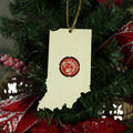 Indiana Beer Cap Map Ornaments