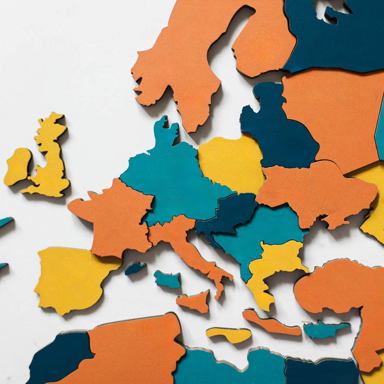 3D Wooden World Map Indie – Decorative Layered Wall Art