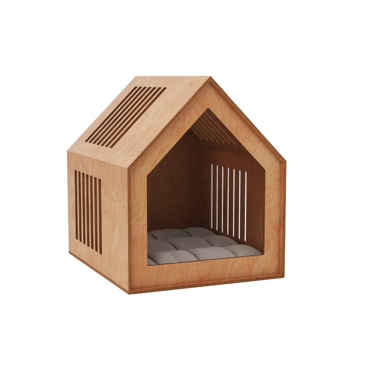 Large Indoor Wooden Dog House for Stylish Home Pet Comfort