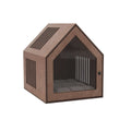 Small indoor house-shaped pet bed in neutral colors for small dogs, cats, and rabbits