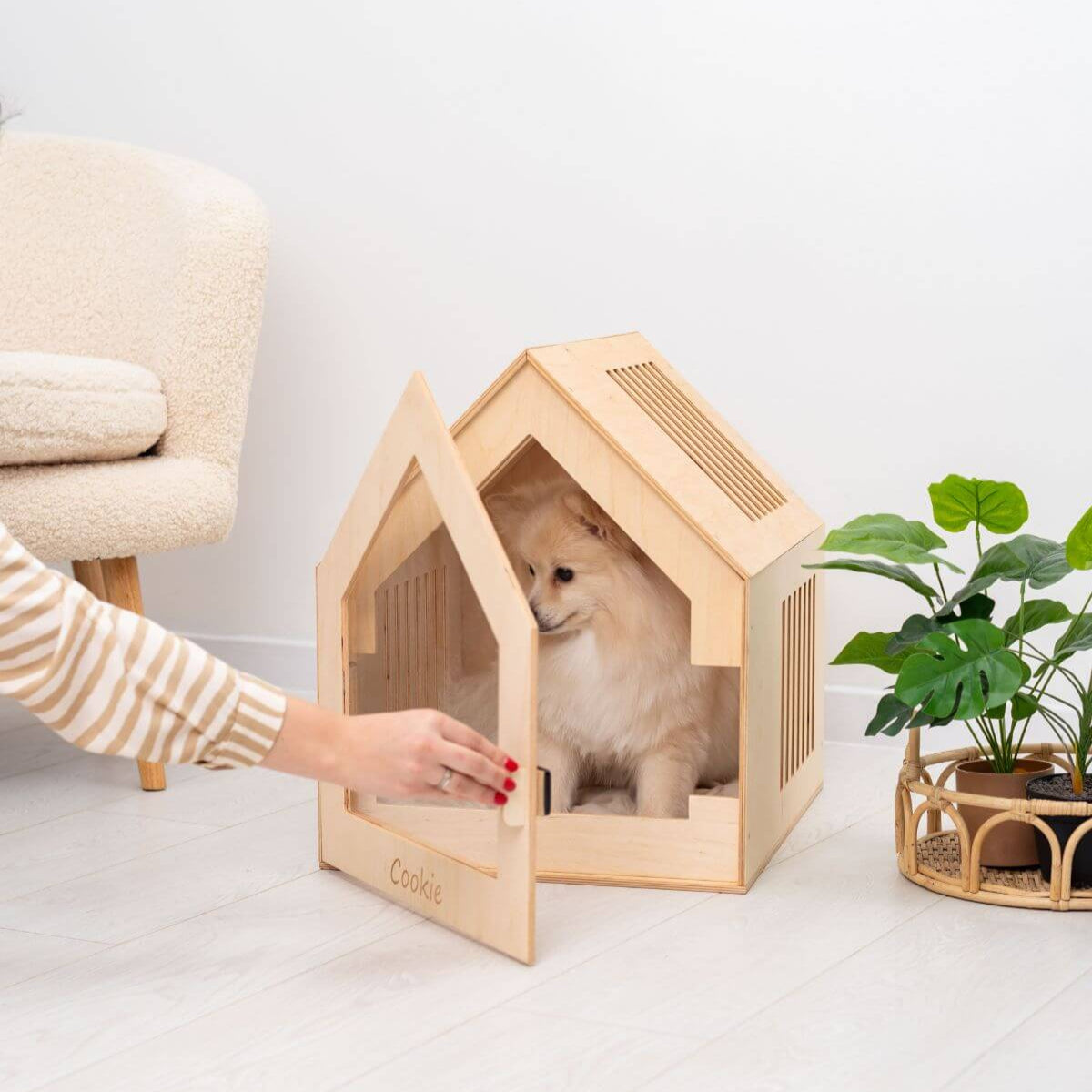 Modern Indoor Wooden Dog House for Small and Medium Pets