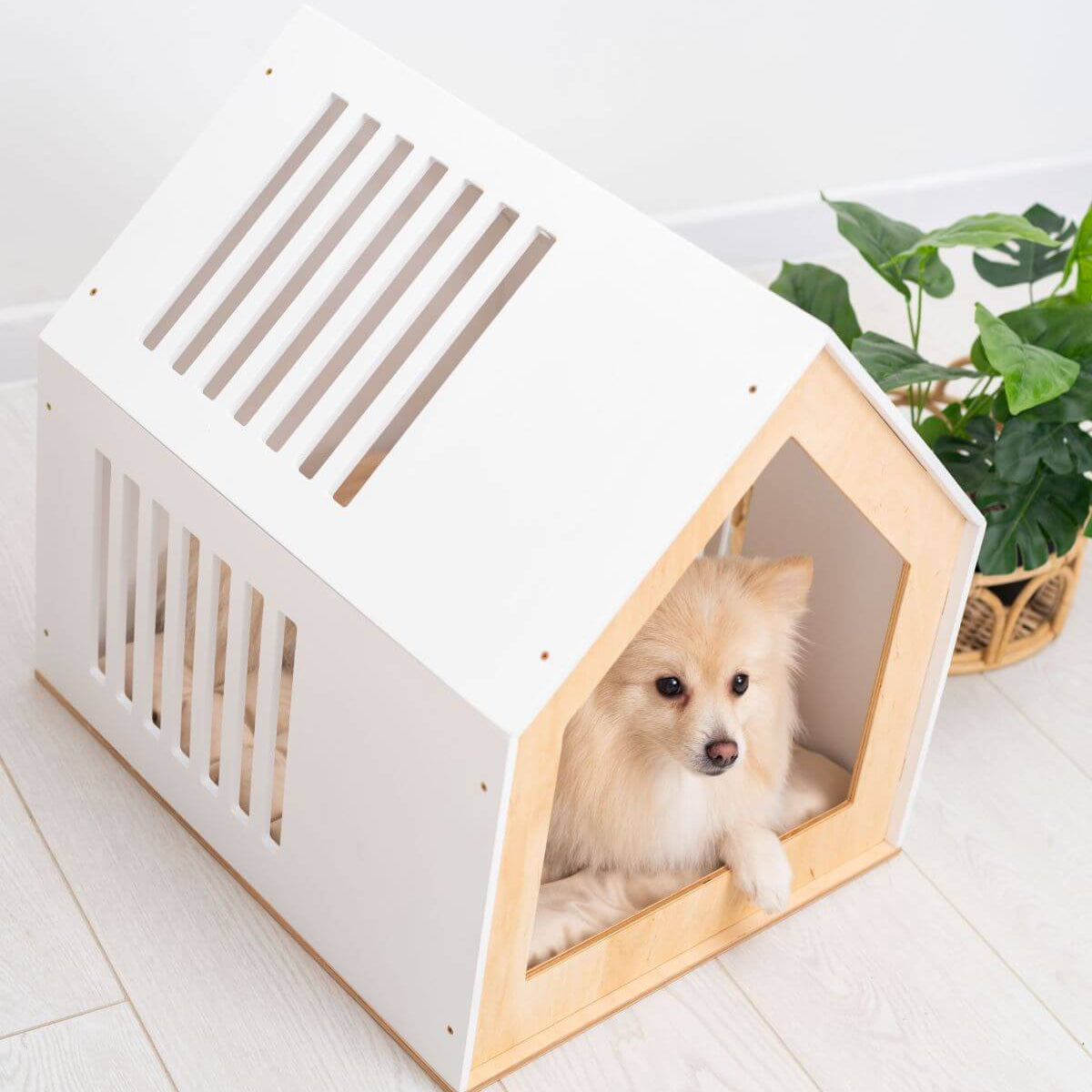 Modern Indoor Wooden Dog House for Small and Medium Pets
