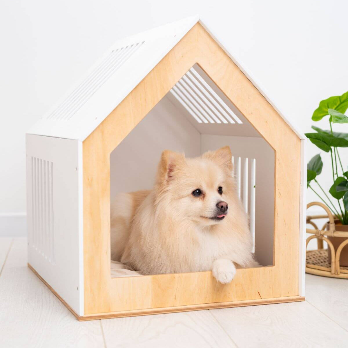 Modern Indoor Wooden Dog House for Small and Medium Pets