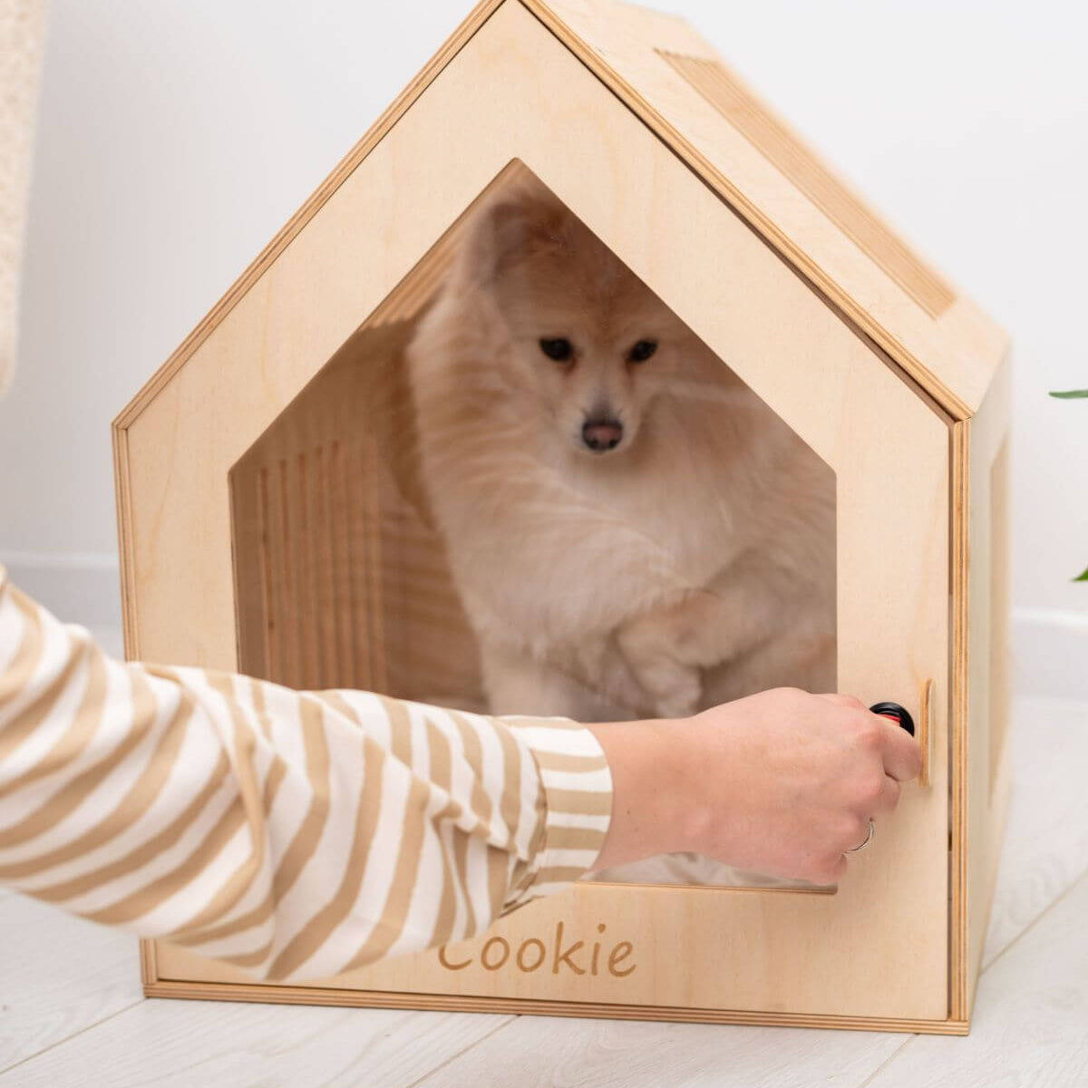 Wooden Indoor Dog House – Cozy Pet Den and Safe Napping Spot