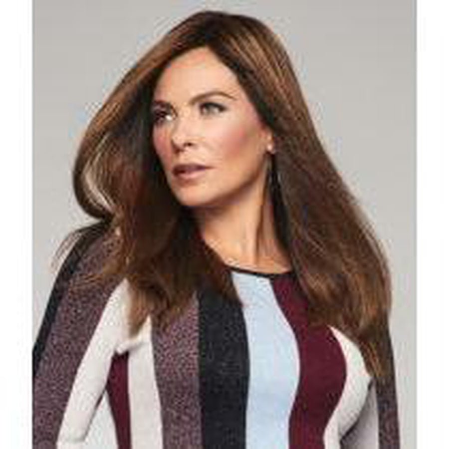 Human Hair Top Piece with French Drawn Monofilament and Clips