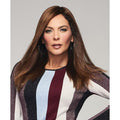 Raquel Welch Indulgence top piece in brunette highlights with monofilament top
