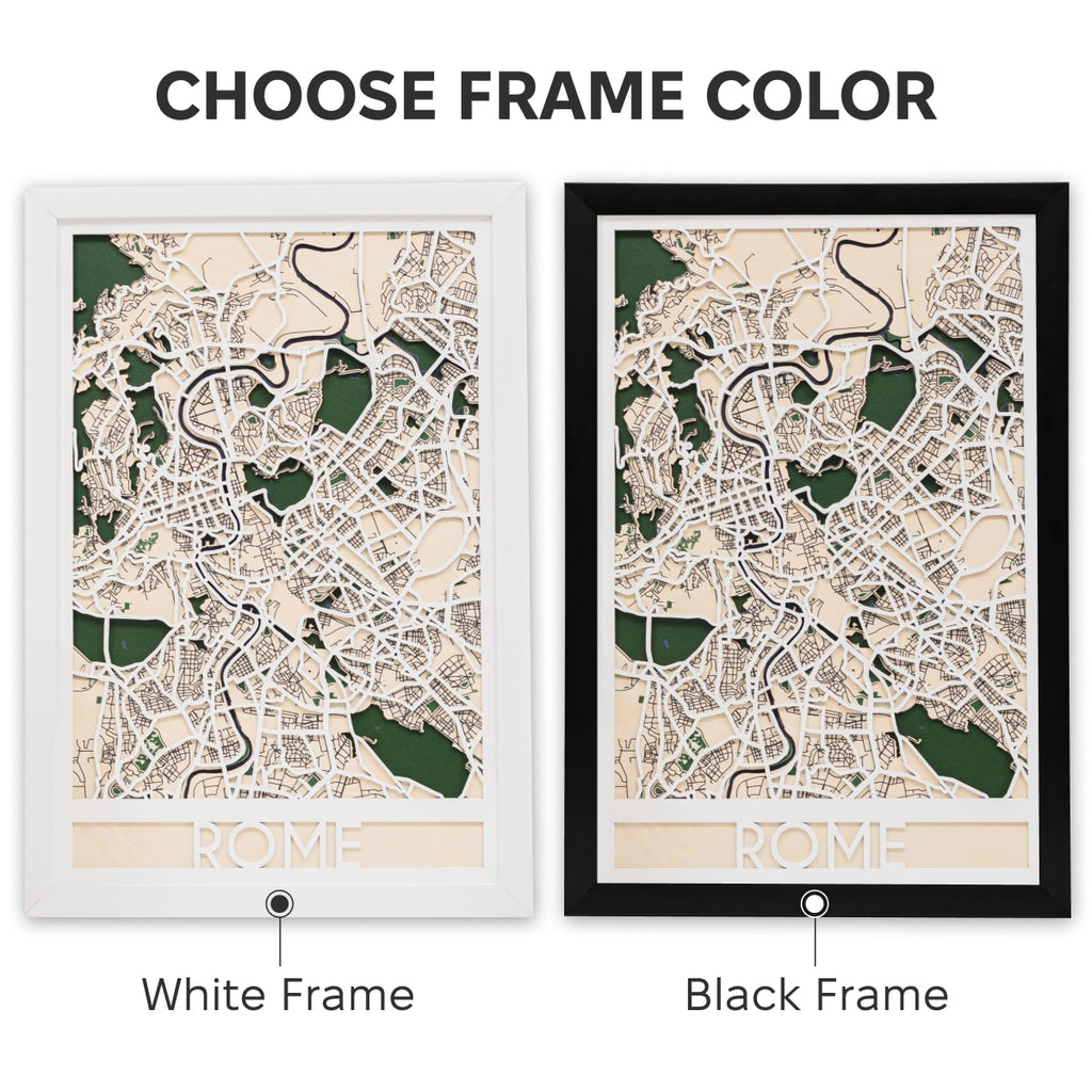 3D City Map Rome Top - Stylish Graphic Print Apparel