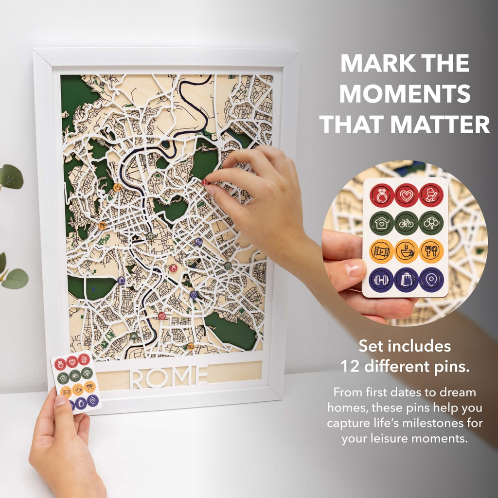 3D City Map Rome Top - Stylish Graphic Print Apparel