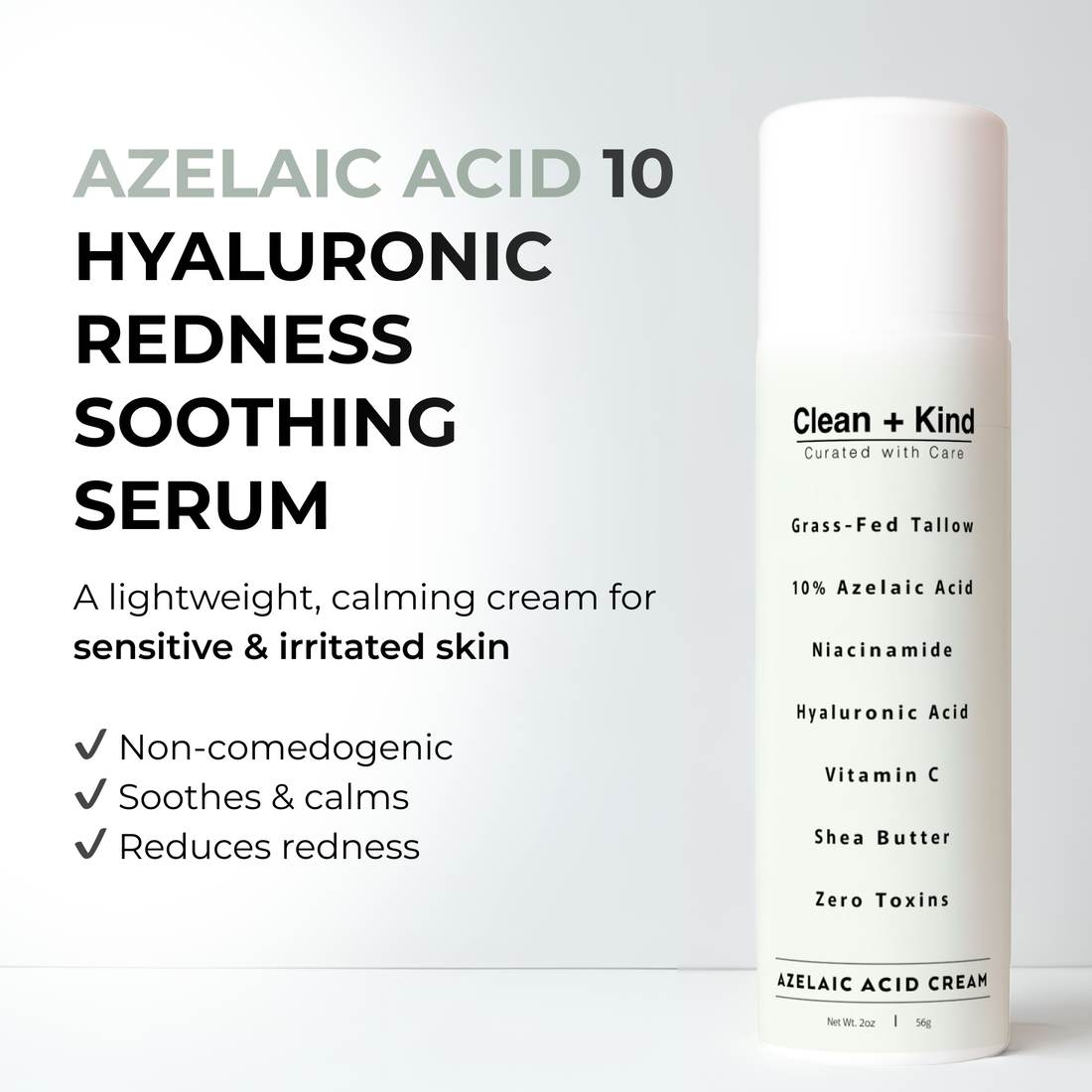 10% Azelaic Acid Cream for Sensitive Skin with Hyaluronic Acid - Image 2